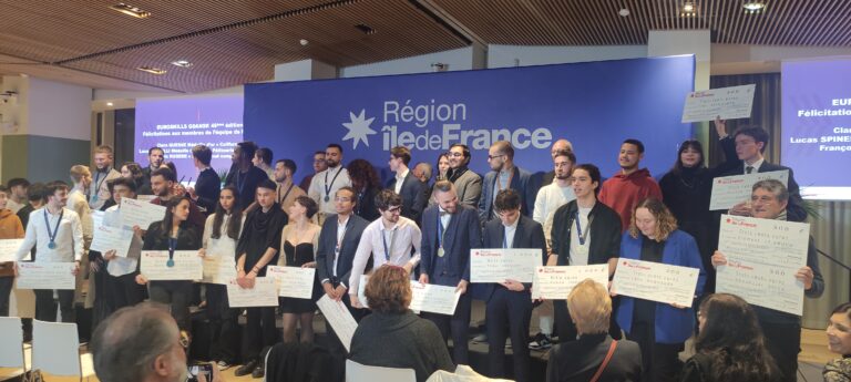Lors du 47ème concours national des métiers Worldskills France qui se sont déroulés à Lyon du 14 au 16 septembre 2023, les candidats représentant l’Île-de-France ont décroché 24 médailles. La Région Île-de-France a décidé de les mettre à l'honneur lors d'une Cérémonie qui s'est tenue le 18 décembre 2023.