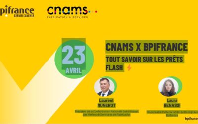 Webinaire CNAMS x Bpifrance : Tout savoir sur les Prêts Flash pour les TPE/PME